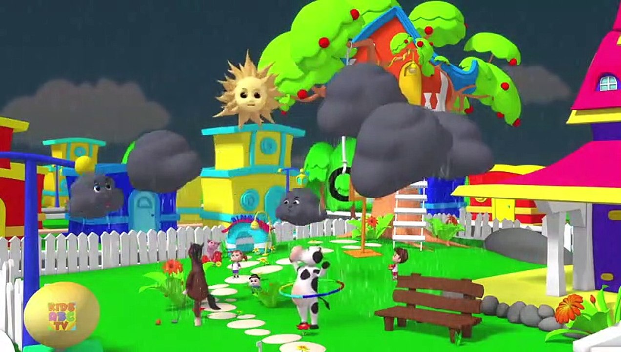 Rain Rain Go Away, Learning Nursery Rhymes, Cartoon Videos for Kids, Babies & Children