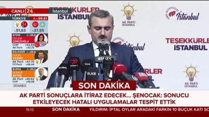 Elimizdeki verilere göre, sonuç AK Parti ve Sayın Binali Yıldırım'dır