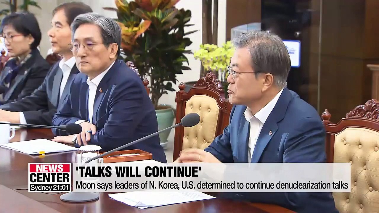 Moon says leaders of N. Korea, U.S. determined...