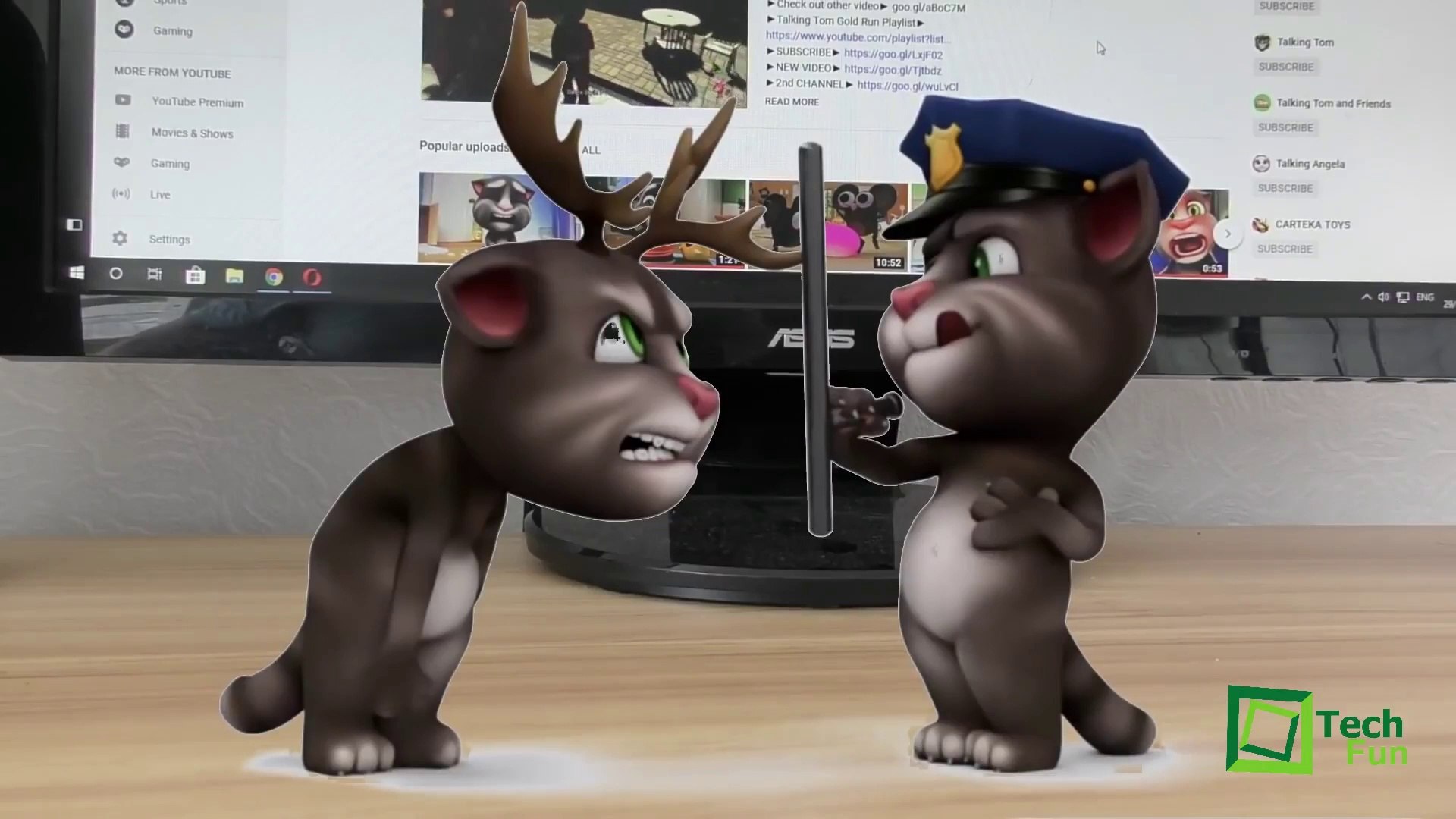 Talking Tom Play and Dancing on My Table in Real Life - video Dailymotion