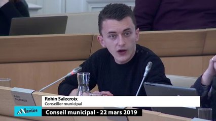 Robin SALECROIX sur  les investissements dans les écoles au Conseil Municipale de Nantes du 22 mars 2019