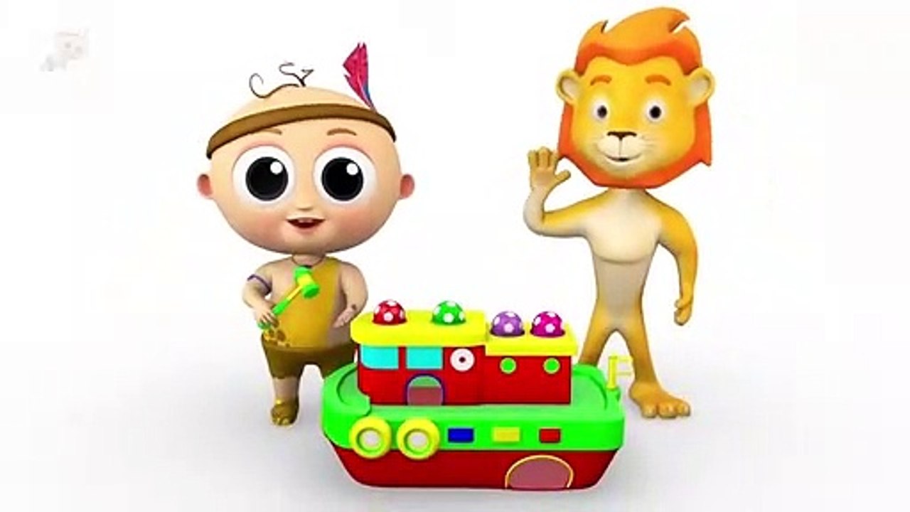 Learn Colors for Children with Baby Playing Wooden Hammer Soccer Balls Toddlers Educational Video