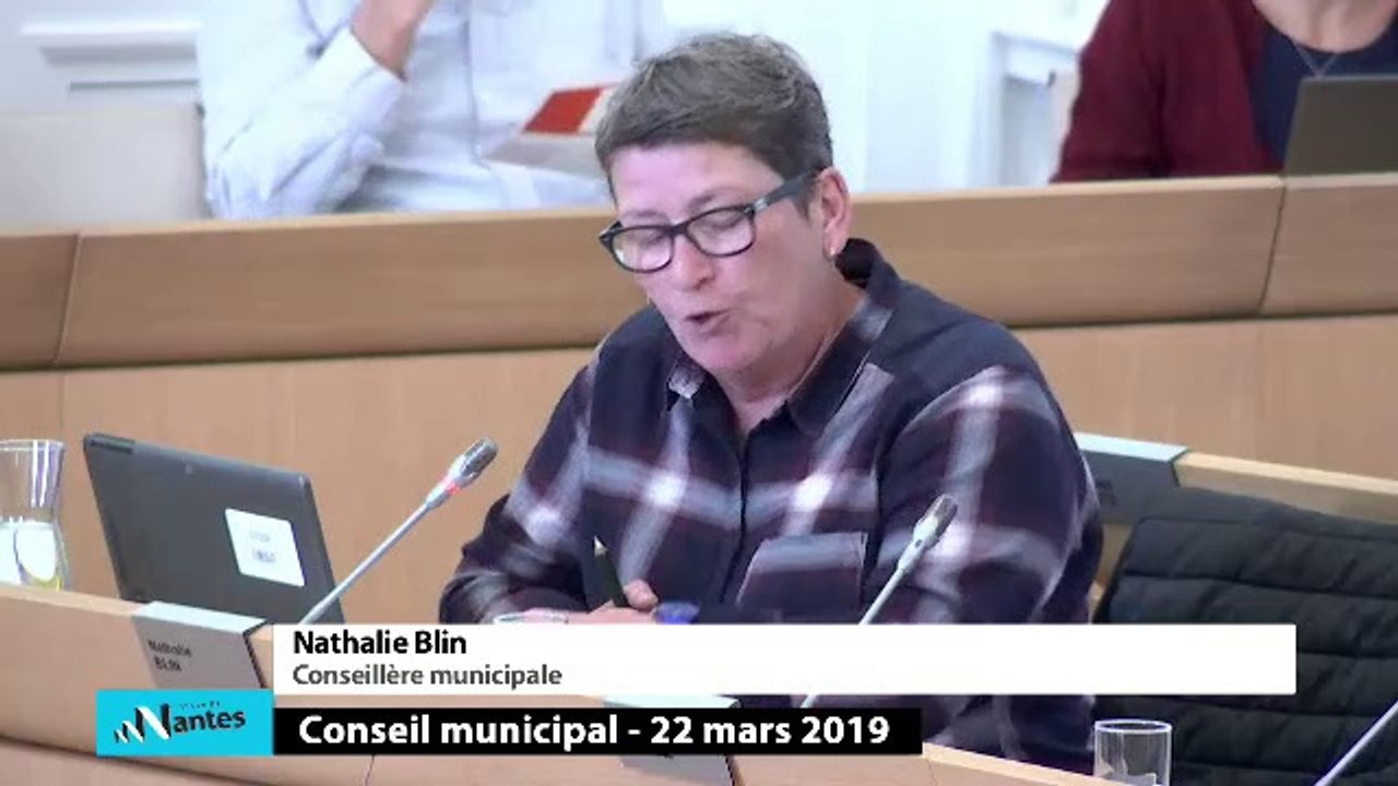 Nathalie BLIN sur la politique jeunesse au Conseil Municipale de Nantes du 22 mars 2019