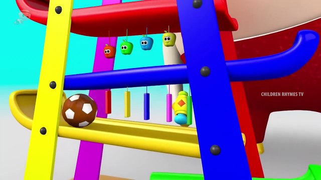 Learn Colors with Wooden Hammer Apple Slider Educational Toys with Soccer Balls