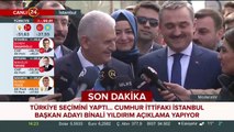 Cumhur İttifakı İstanbul adayı Binali Yıldırım açıklama yaptı