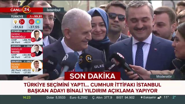Cumhur İttifakı İstanbul adayı Binali Yıldırım açıklama yaptı