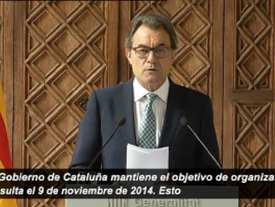 Artur Mas: "Se mantiene la consulta del 9 de noviembre, habrá locales con urnas y papeletas"