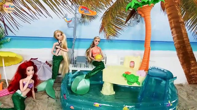 Sirène Barbie Raiponce, Ariel Plage de la Fête de la Piscine salon de coiffure Putri duyung Boneka Barbie Sereia Boneca