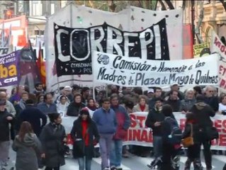 Marcha en Buenos Aires contra el pago de la deuda