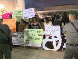 Manifestación en Tel Aviv en contra de la ofensiva sobre Gaza