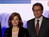 Cruce de comentarios soberanistas entre Sáenz de Santamaría y Artur Mas