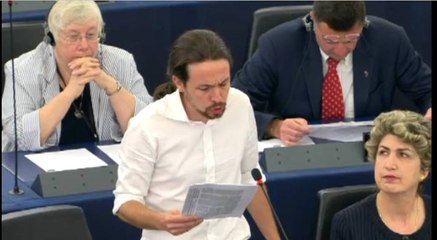 Intervención de Pablo Iglesias en el Europarlamento