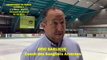 HOCKEY SUR GLACE 2019-03-30 Interview Eric Sarliève, Coach des Sangliers Arvernes de Clermont-Ferrand