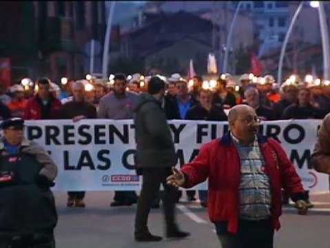 Protesta minera en Asturias