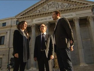 Tải video: Los representantes del Parlamento catalán llegan al Congreso