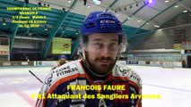 HOCKEY SUR GLACE 2019-03-30 Interview François Faure, # 81, Attaquant des Sangliers Arvernes de Clermont-Ferrand