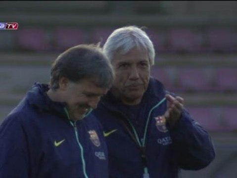 Tras día y medio de descanso los jugadores del Barça volvieron a los entrenamientos