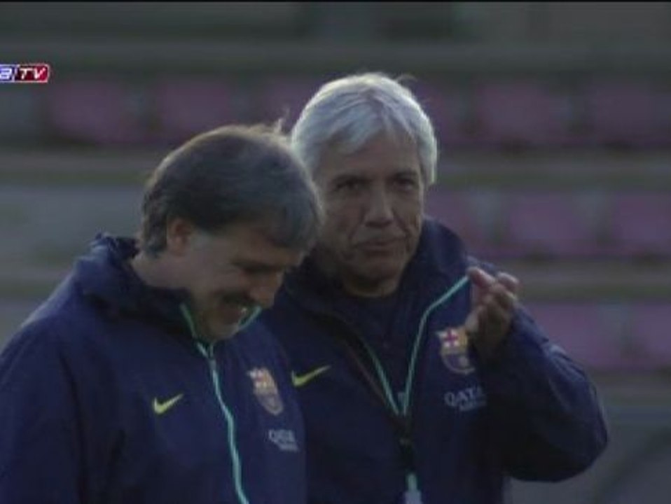 Tras día y medio de descanso los jugadores del Barça volvieron a los entrenamientos