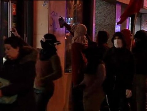 La manifestación de estudiantes en Barcelona acaba con incidentes