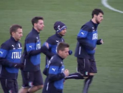 Entrenamiento de la selección italiana en la Ciudad Deportiva del Real Madrid