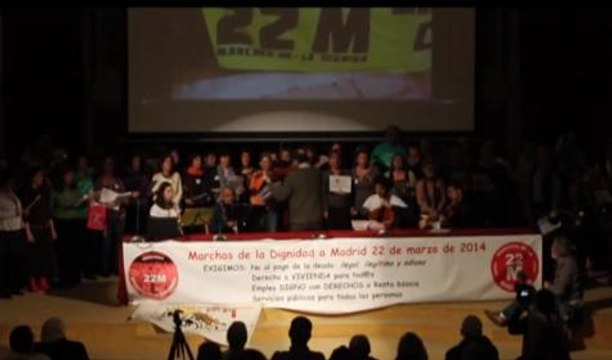 La actuación de la solfónica en la presentación de las Marchas de la Dignidad