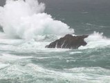 Fuerte oleaje en Valdoviño (La Coruña)