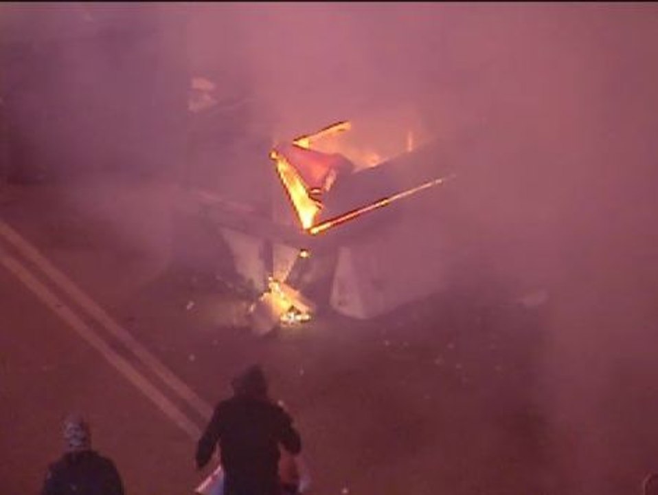 Veintitrés detenidos y 12 heridos en los disturbios de Burgos