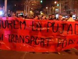 Protesta en Barcelona contra la subida del transporte público