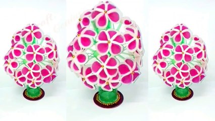 New Guldasta/flower vase from sponge Foam flower at home |Best out of waste|DIY Flower pot