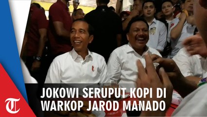 Ditemani Gubernur Sulut, Capres Jokowi Seruput Kopi di Warkop Jarod