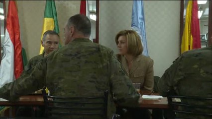 Cospedal visita a las tropas españolas desplazadas al Líbano