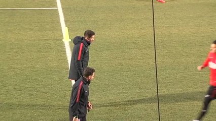Vitolo ya entrena con el Atlético de Madrid