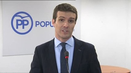Pablo Casado destaca la "apelación a la tranquilidad" del discurso del rey tras el 21D
