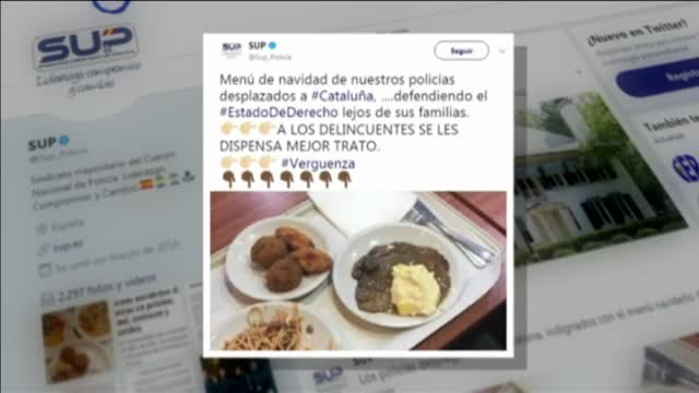 Interior abre una investigación por el menú de Navidad de los policías destinados en Barcelona