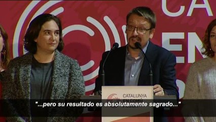 Domènech: "Son unas elecciones de origen ilegítimo pero su resultado es absolutamente sagrado"