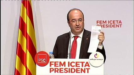 Iceta cierra campaña en Cornellá sin Pedro Sánchez