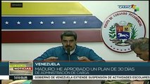 Anuncia pdte. venezolano plan de carga por 30 días tras sabotajes