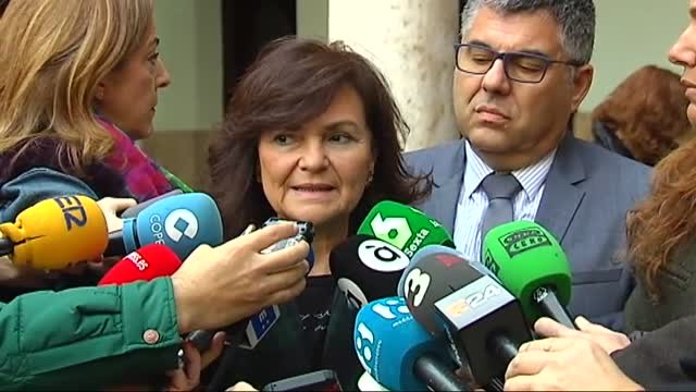 Carmen Calvo señala que Torra está en la disposición de mantener un acuerdo con Sánchez