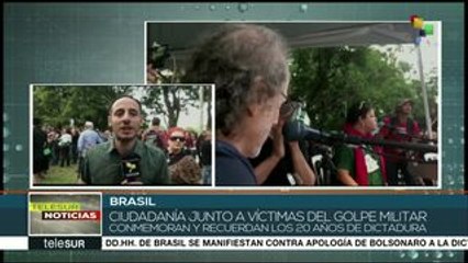 Se movilizan brasileños para recordar a víctimas del golpe de Estado