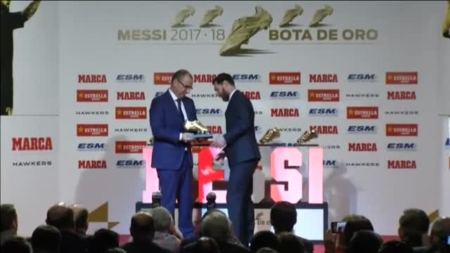 Messi recoge su quinta Bota de Oro