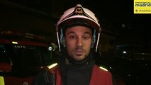 Tres heridos por quemaduras en el incendio de un piso en Madrid