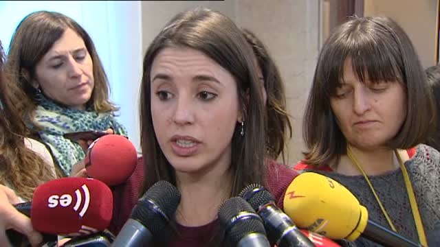 Irene Montero pide a Iceta que se aclare, o indultos o 155