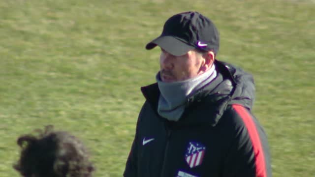El Atlético de Madrid prepara el encuentro frente al Alavés