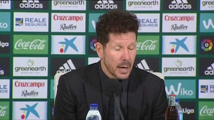Simeone: "El resultado es bueno y el resultado mejor"
