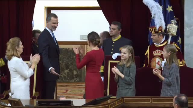 Imágenes del reconocimiento y del homenaje de la reina Letizia a Felipe VI