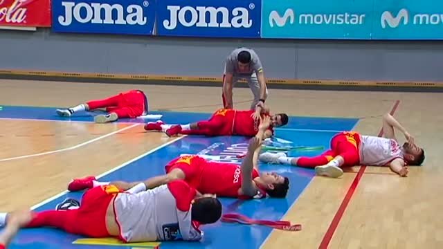 Último entrenamiento de la selección de basket antes del importante duelo ante Ucrania