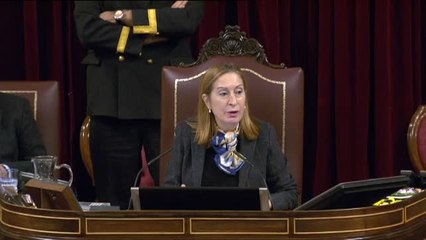 Bronca de Ana Pastor a los diputados por formar corrillos durante la sesión plenaria