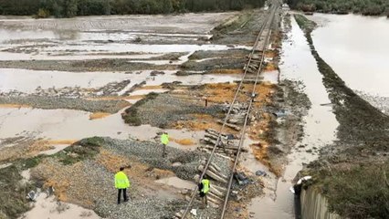 Adif asegura que la crecida del río no se pudo prever