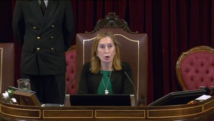 Ana Pastor abronca a un diputado por utilizar la palabra "gorrinos" durante el pleno