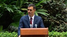 Sánchez dice a empresarios españoles que vio en Díaz-Canel 